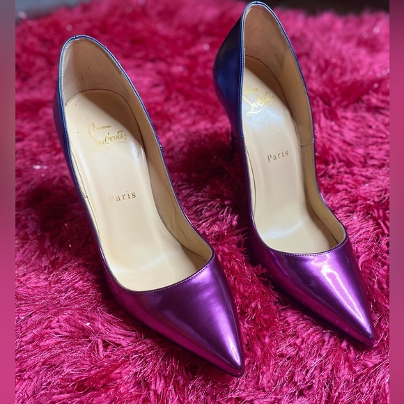 Christian Louboutin 37.5 ombré blue & fuchsia pink - Picture 2 of 8